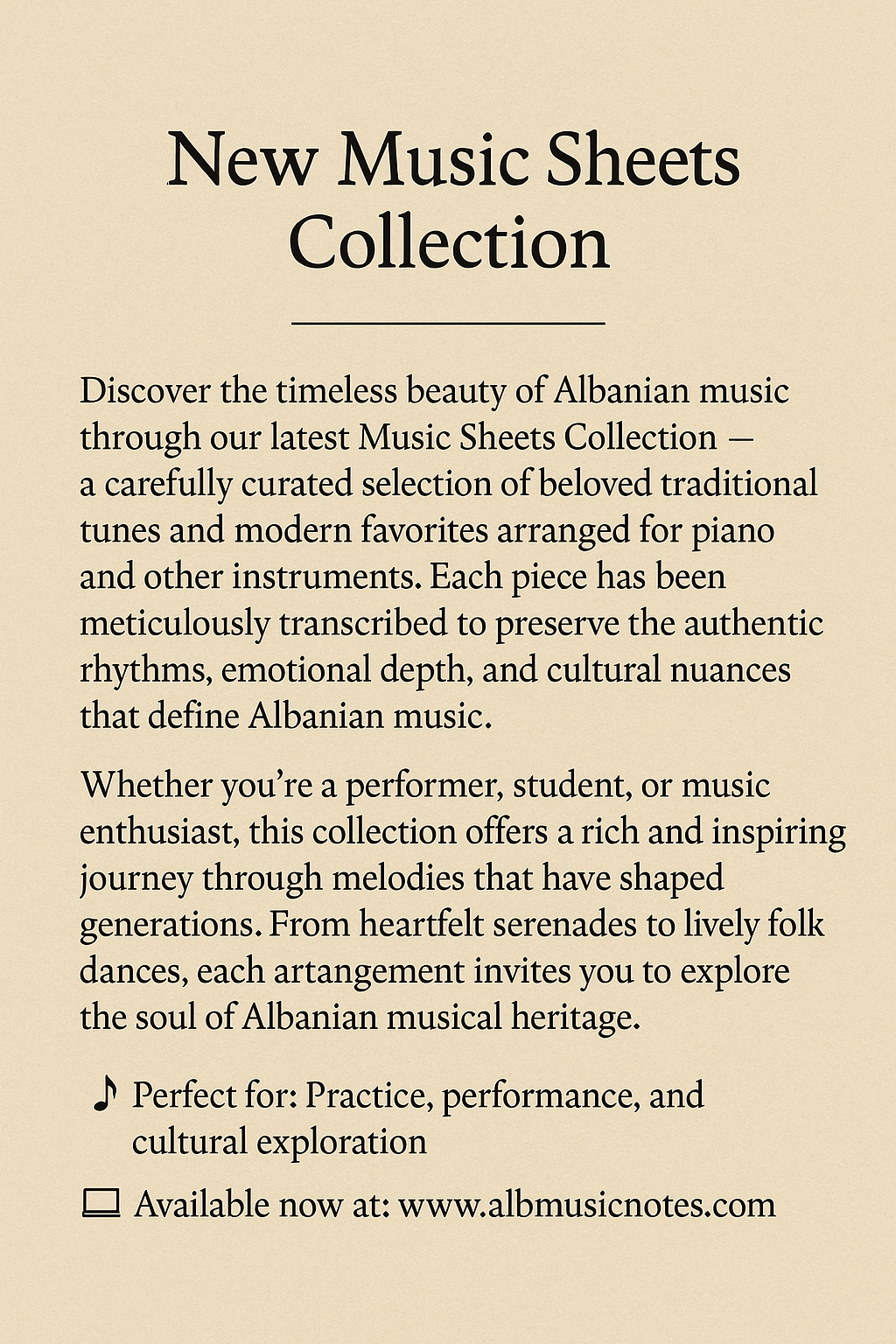 New sheets - Alb Music Notes