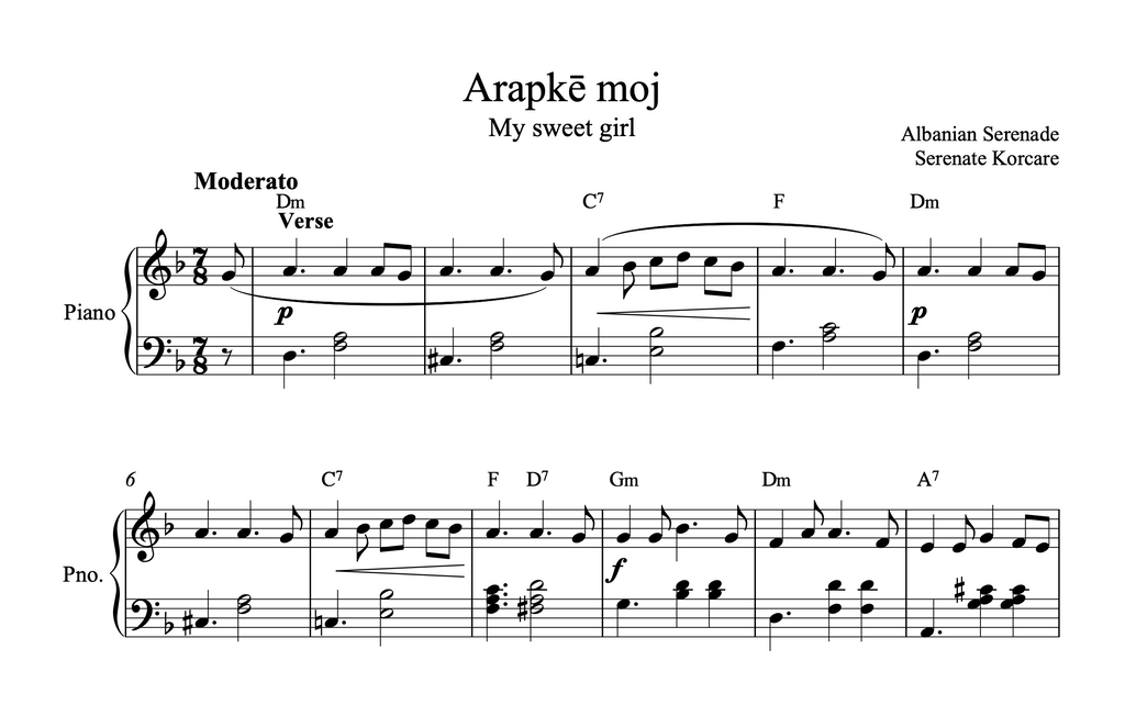 Serenata Korcare Piano Bundle | Albanian Piano Collection