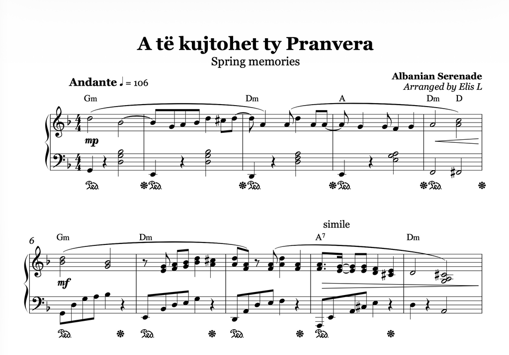 Serenata Korcare Piano Bundle | Albanian Piano Collection