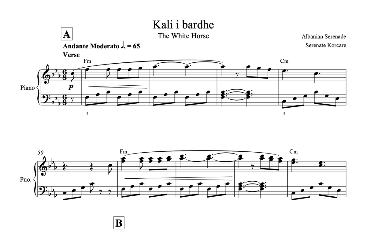 Serenata Korcare Piano Bundle | Albanian Piano Collection