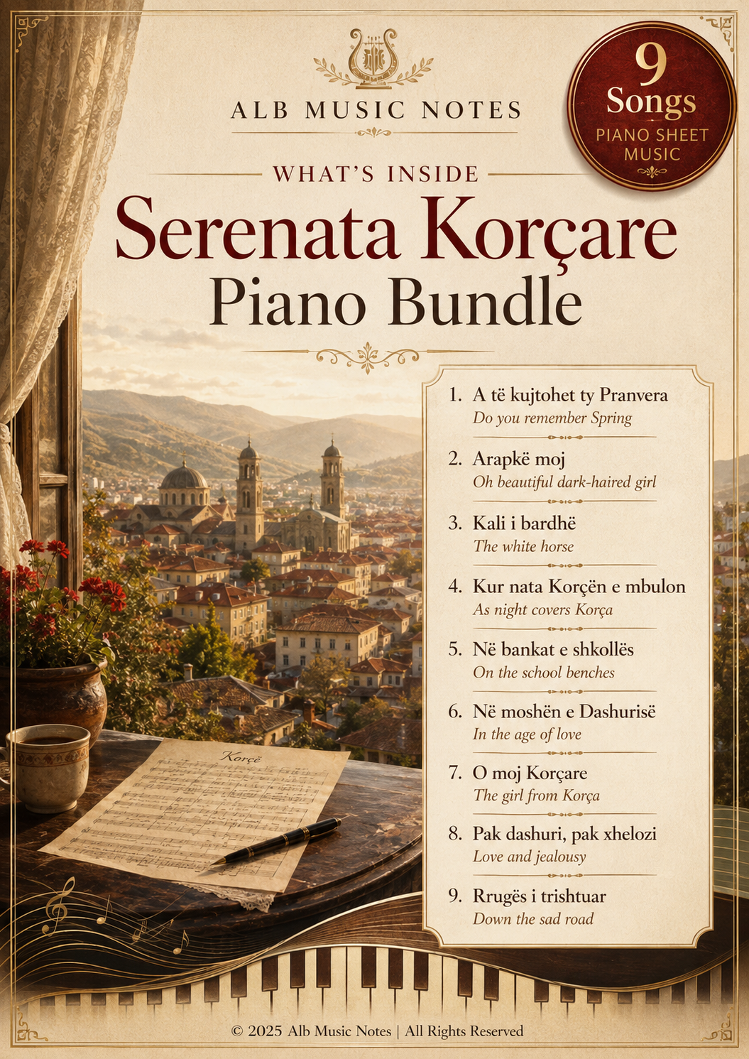 Serenata Korcare Piano Bundle  | Albanian Piano Collection
