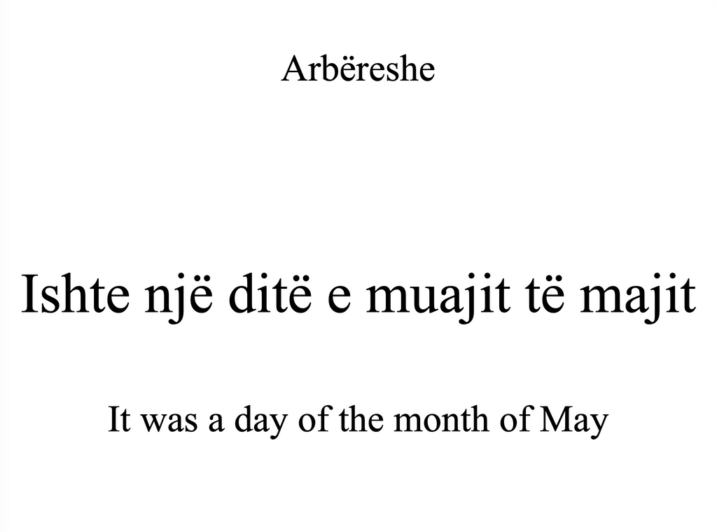 Ishte një ditë e muajit të majit - Arbëreshe - Piano and Voice Sheet Music