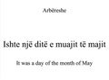 Ishte një ditë e muajit të majit - Arbëreshe - Piano and Voice Sheet Music