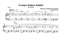 O Moj e Bukur Arbëri, Piano Sheet Music and Chords - Alb Music Notes
