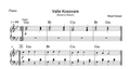 Valle Kosovare, Piano sheet + chords - Alb Music Notes